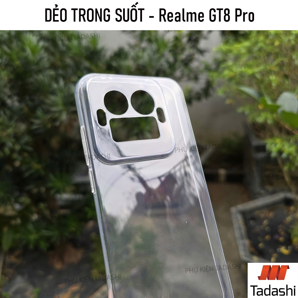 Ốp Lưng Trong Suốt Realme GT8 Pro/ GT8, Realme GT7/ GT6/ GT7 Pro Dẻo TPU Ôm khít máy Có Gờ Bảo Vệ Ca