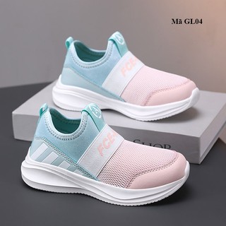 Giày Lười Bé Gái 4–12 Tuổi [FORM RỘNG] – Đế Mềm Nhẹ, Chống Trượt, Chun Co Giãn Ôm Chân GL04