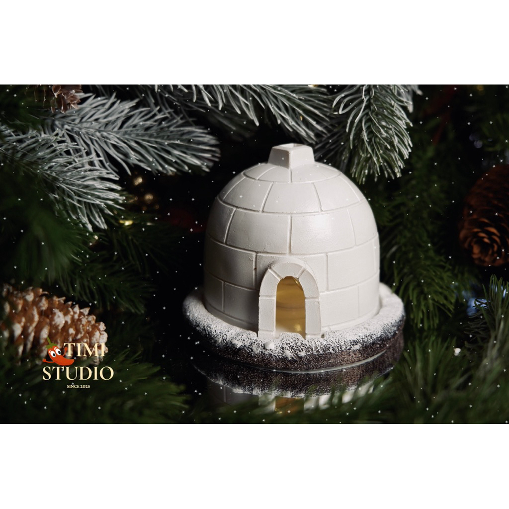 🎁 Mô hình Nhà Tuyết Igloo người Inuit  - Trang trí nhà cửa, Quà tặng giáng sinh, năm mới 2026 🎁