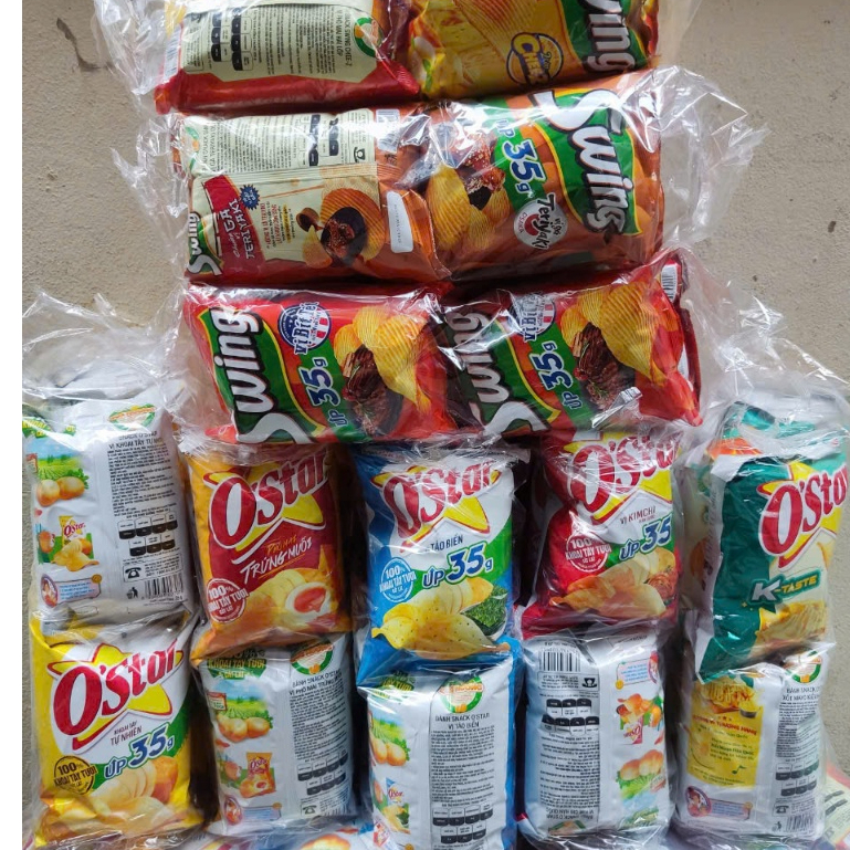 Bịch 10 gói bim bim Khoai Tây Swing/Ostar /Toonies Các Vị gói nhỏ 33gr