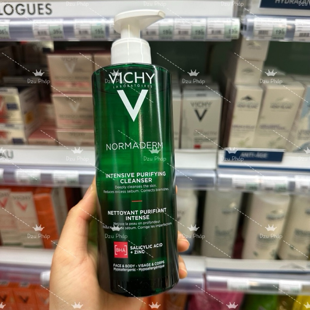 [XANH LÁ] Sửa rửa mặt Vichy Normaderm da dầu mụn 400ml