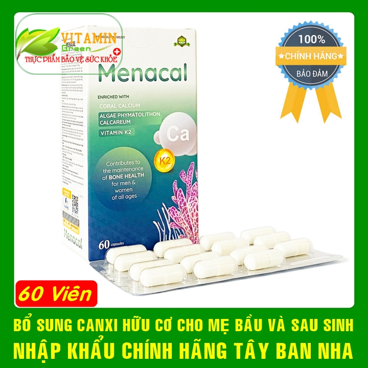 Menacal canxi hữu cơ từ tảo biển cho bà bầu và sau sinh | Nhập khẩu chính hãng từ Châu Âu