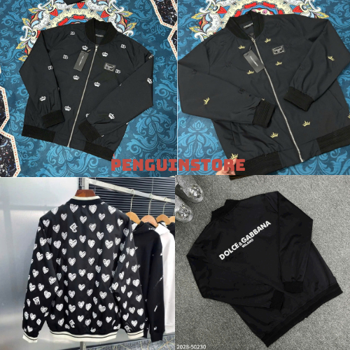 Áo Khoác D&G Hàng Chính Hãng Thêu 2 Lớp Logo Crom Siêu Ấm-Áo Bomber D.G Cao Cấp Boy Phố