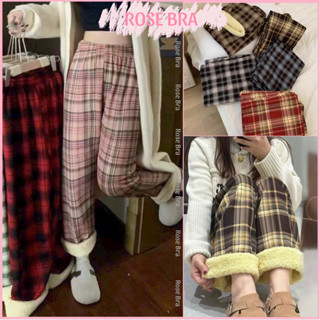 [Đủ Màu] Quần Kẻ Lót Lông Nhiều Màu, Quần Ca Rô Nữ Ống Rộng Lót Lông Dáng Suông Giữ Nhiệt Mùa Đông Kẻ Sọc Cực Xinh [Q16]