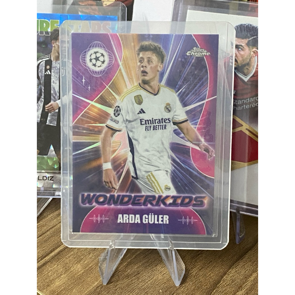 [Thẻ Cứng, Hiếm] Thẻ Cầu Thủ Arda Guler Topps Chrome 2024 Real Madrid WONDERKIDS #WK1