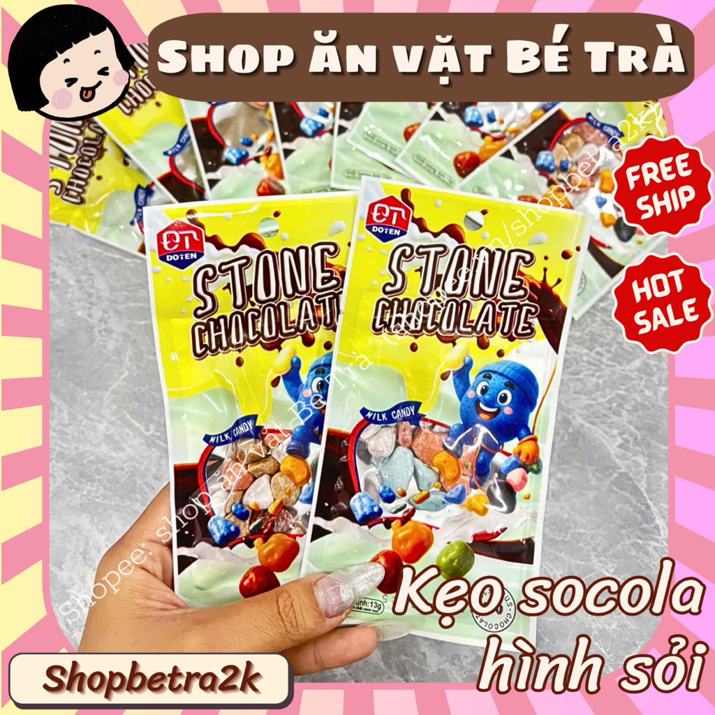 Kẹo hình sỏi socola sữa mềm (gói 16gr)