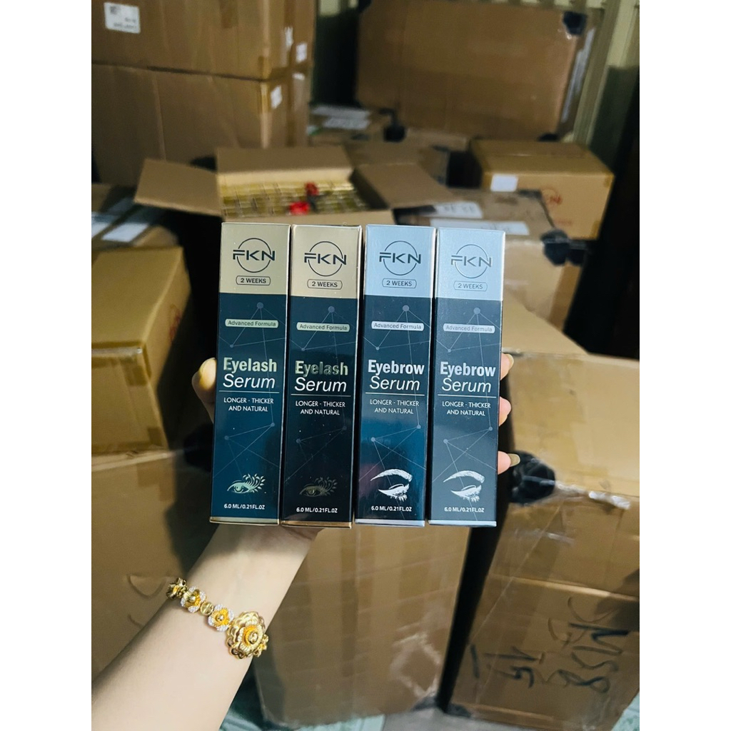 Combo 2 lọ dưỡng mi FKN plus và dưỡng mày FKN plus 6ml/lọ - Giúp mọc mi, mọc mày