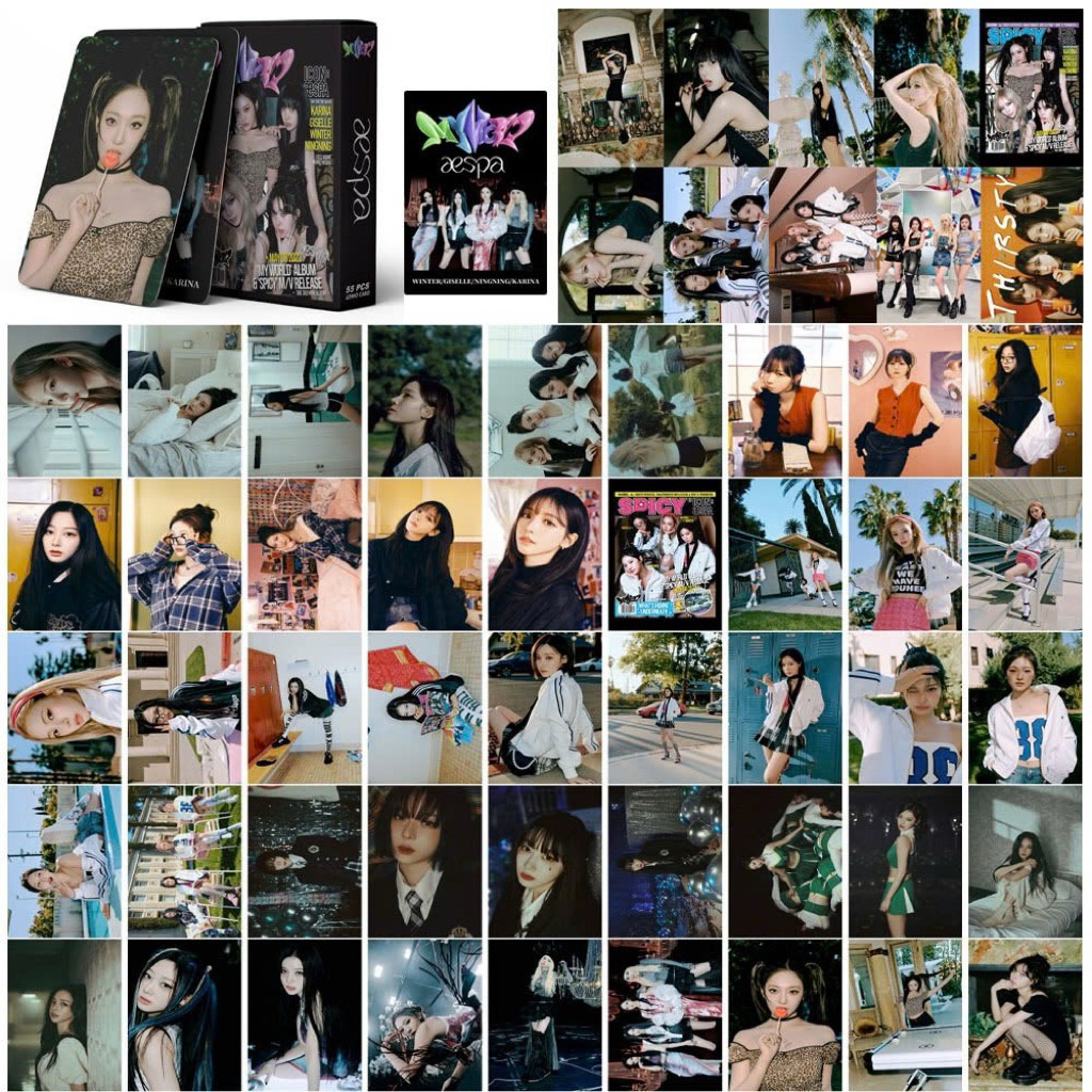 Set 55 Lomo Card  Aespa My World-SPICY 2023
