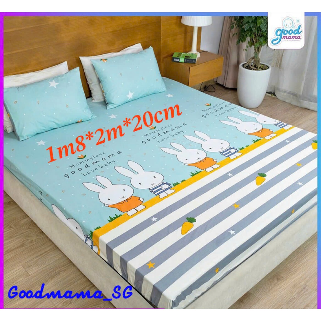 Ga chống thấm Goodmama 100% cotton KT 1m8x2mx20cm (hàng chính hãng)