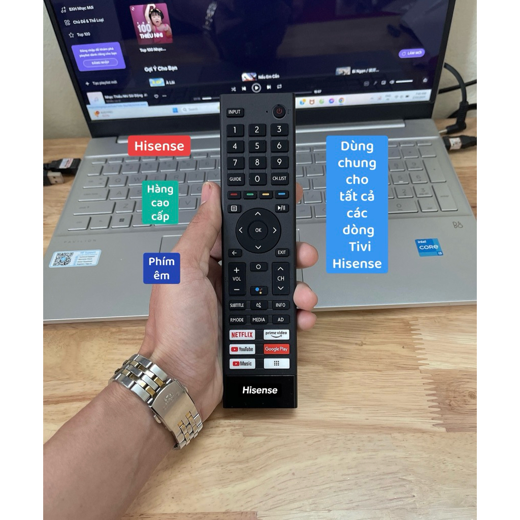 Điều khiển Tivi Hisense hàng cao cấp( Dùng chung tất cả Tivi Hisense)