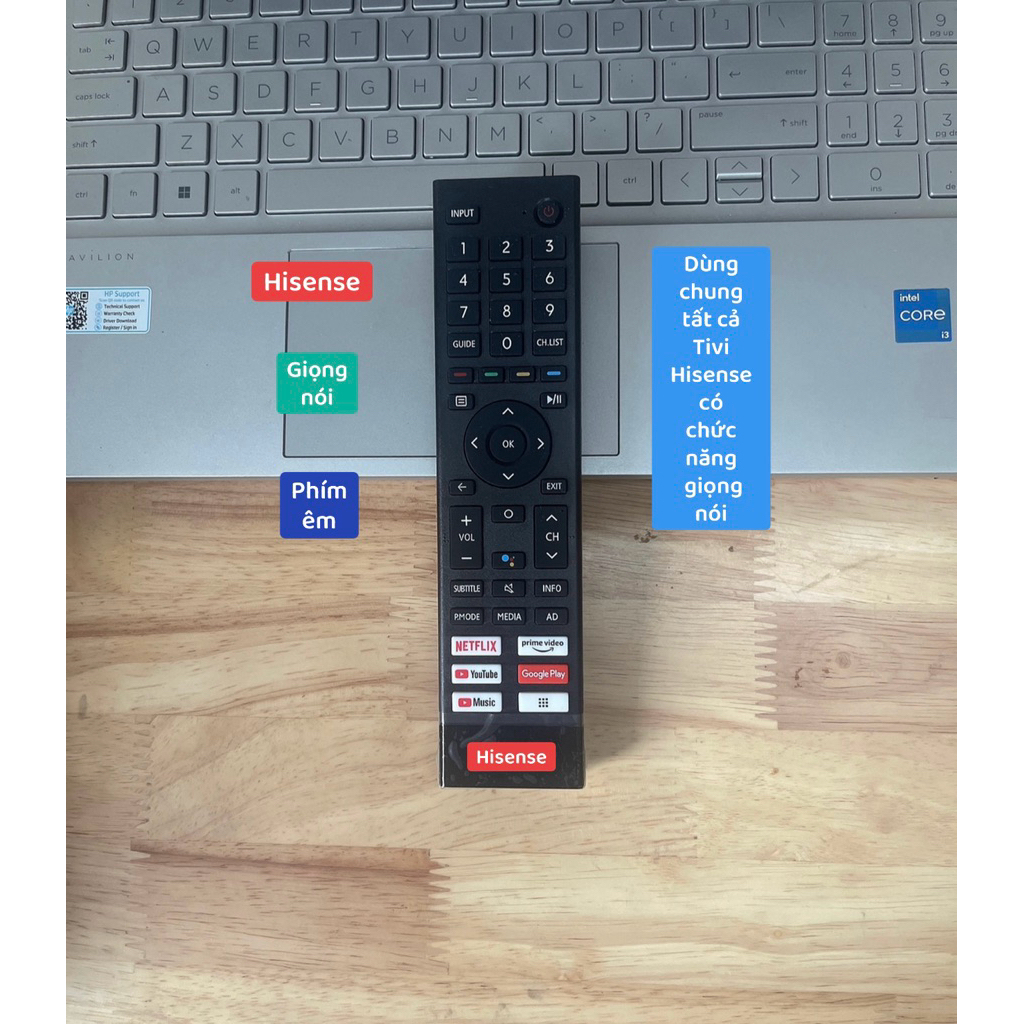 Remote điều khiển Tivi Hisense giọng nói hàng cao cấp( Dùng chung tất cả Tivi Hisense)