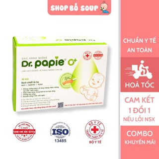 Gạc rơ lưỡi Dr Papie, gạc lưỡi cho trẻ sơ sinh, cạo lưỡi chăm sóc răng miệng an toàn cho bé Shop Bố Soup