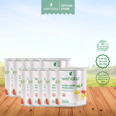 [COMBO SỈ GIÁ TỐT] Combo Chôm Chôm Nhân Dứa Ngâm Nước Đường Đóng Lon 565g