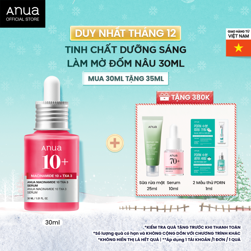  Tinh Chất Mờ Thâm Dưỡng Sáng Da 30ml – ANUA Niacinamide 10 TXA 3 Serum 30ml 