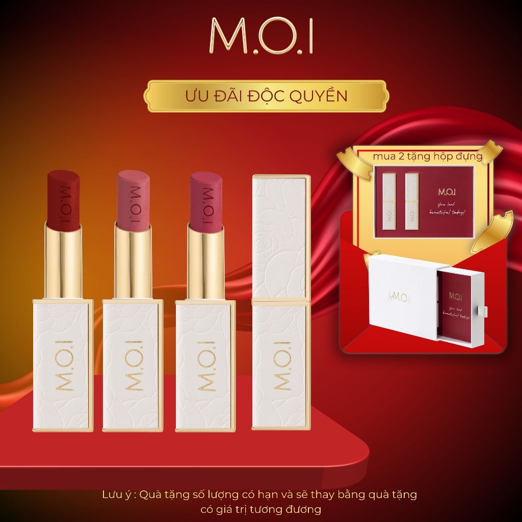 Son Môi Lì Love MOI Cosmetics nhiều dưỡng bám màu 6-8 tiếng 4g