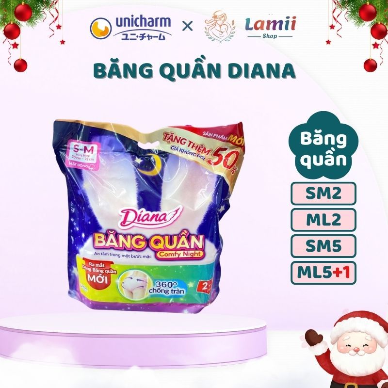 [Mẫu mới] Băng quần Comfy Night hình con thỏ Diana Comfy Night size SM, ML gói 2 miếng, 5 miếng - La