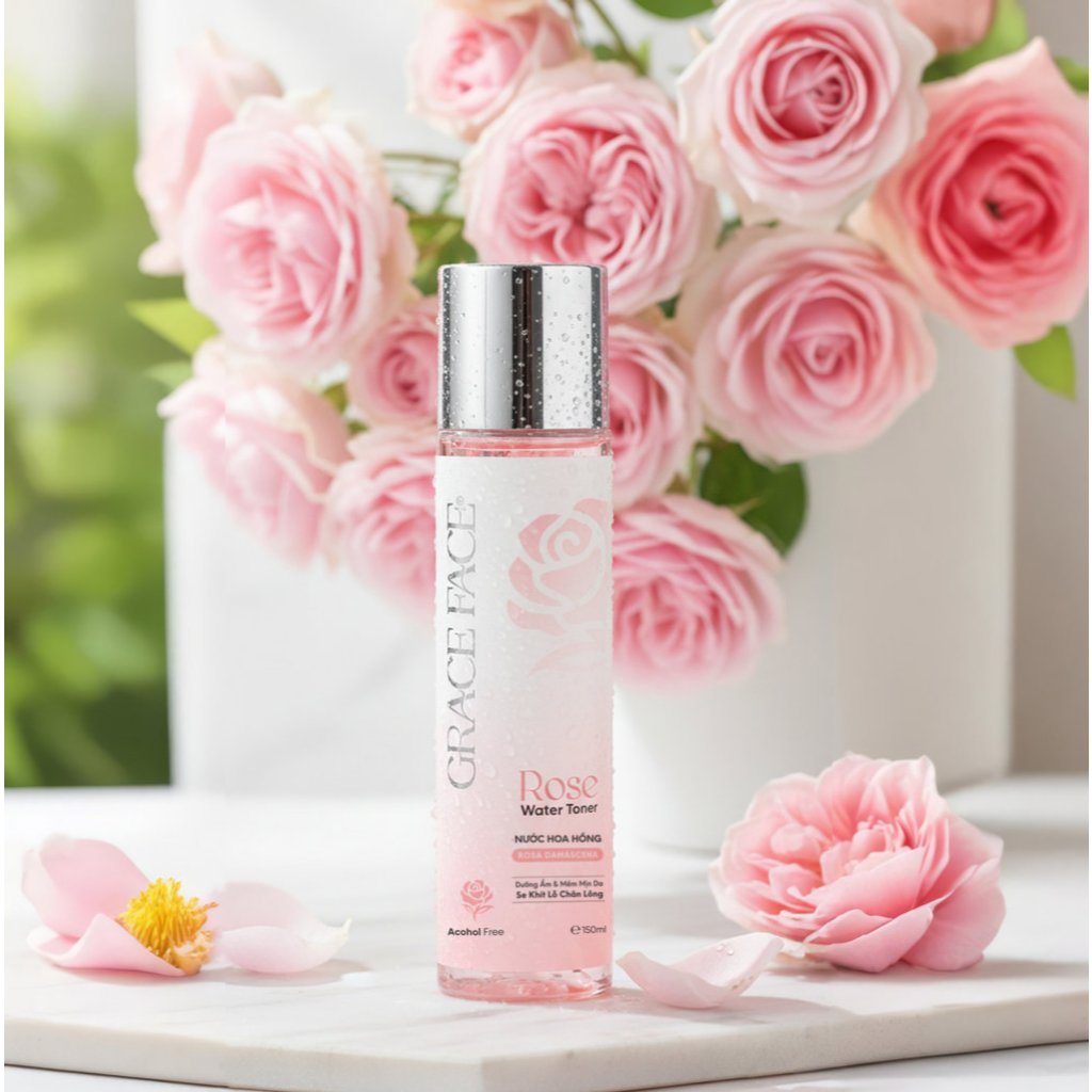 Nước hoa hồng cân bằng pH dưỡng ẩm se khít lỗ chân lông Grace Face Rose Water Toner 150ml | BigBuy360 - bigbuy360.vn