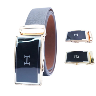  Thắt lưng nam mặt khóa tự động màu vàng dây nịt nam da nỉ A2LC38V 