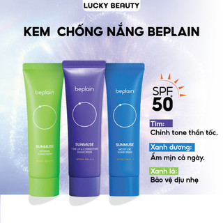  Kem Chống Nắng BEPLAIN Sunmuse Hàn Quốc SPF50+++ Nâng Tone Thần Tốc Kiềm Dầu – Dưỡng Ẩm 50ml  Hot Olive Young  