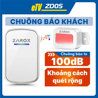  Chuông báo khách tự động ZAROX ZD05 dễ lắp đặt chuông to dễ nghe nhiều kiểu chuông cửa báo khách 
