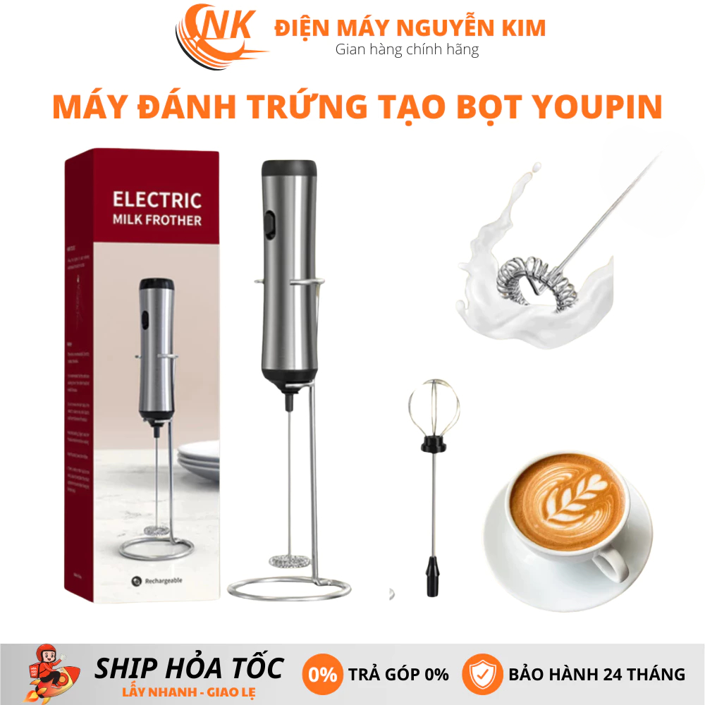 Máy Đánh Trứng Tạo Bọt Cà Phê Cơ Bản Youpin 01 Tiện Lợi, Chất Liệu Thép 304 Không Gỉ