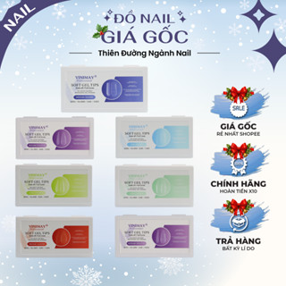  Móng úp Vinimay chính hãng mặt trơn - Hộp 552 móng tay giả 12 size  tròn tròn nhọn nhọn vuông  