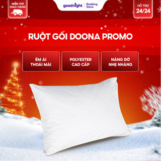 Gối Bông Siêu Nhẹ Êm Ái Goodnight Vua Nệm Amando Soft 45x65cm Nâng Đỡ Nhẹ Nhàng, Thoáng Khí