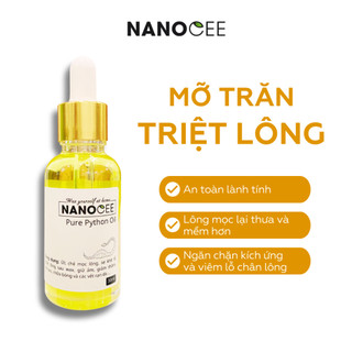  Mỡ Trăn Nguyên Chất Hoa Nhài Ngọc Lan Tây Serum Mỡ Trăn Tươi NANOCEE Triệt Lông Chân Nách Bikini Ức Chế Mọc Lông 