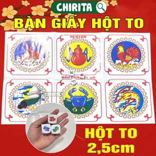  Bộ Bầu Cua Tôm Cá Hột Nhựa Đặc Cao Cấp Bàn Giấy Boardgame Trò Chơi Giải Trí Đồ Chơi Tết 