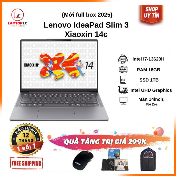 [New 100%] Lenovo IdeaPad Slim 3 2025 (Xiaoxin 14c) (Core i7-13620H / 16GB / SSD 1T / 14 FHD IPS)
