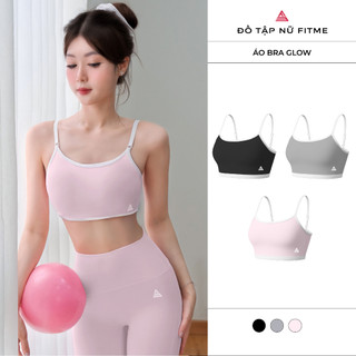 Áo bra nữ Fitme Glow phối viền nâng ngực chất thun thể thao cao cấp hỗ trợ tập gym yoga pilates BRGL02