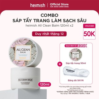  Combo 2 sáp tẩy trang giúp làm sạch sâu heimish All Clean Balm 120ml 