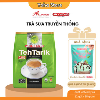  Trà sữa tự pha Malaysia vị truyền thống Aik Cheong Teh Tarik Classic 3 in 1 38g x 12 gói 