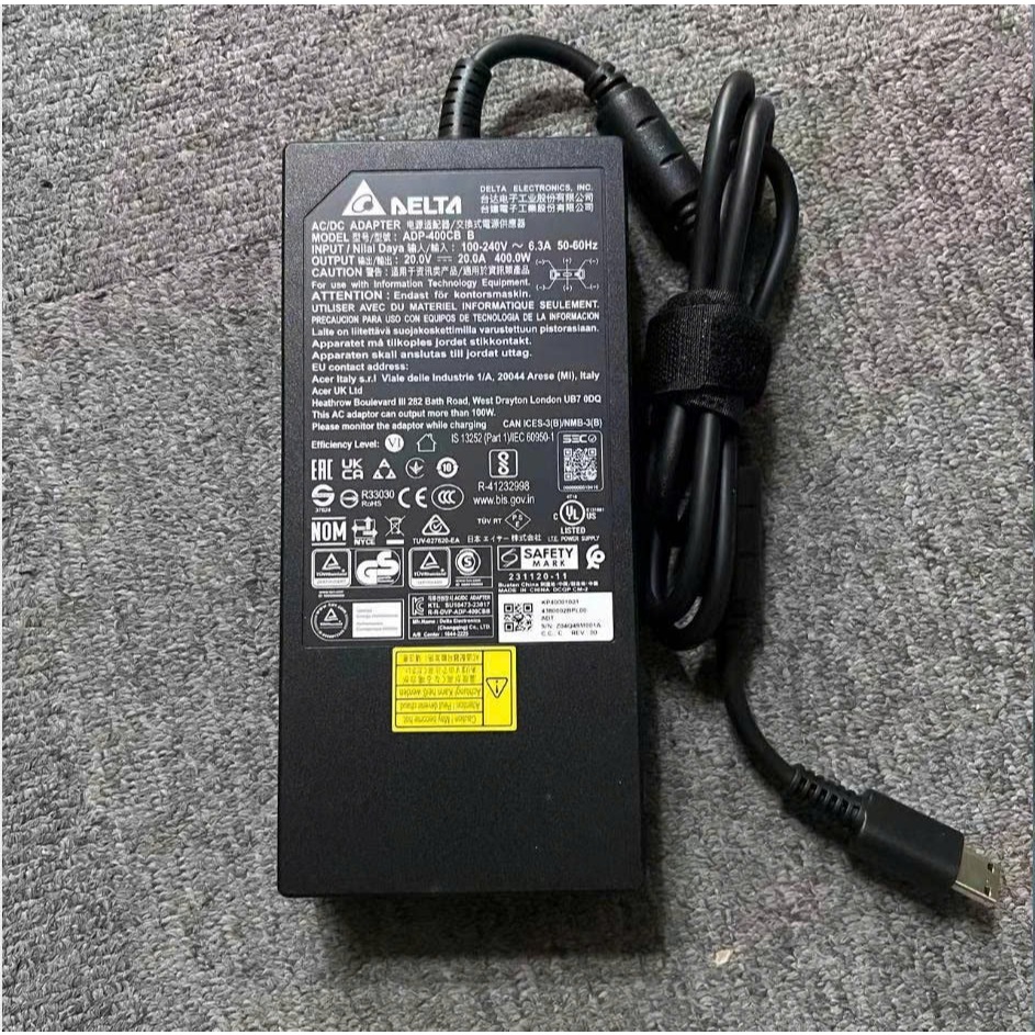 Sạc 400W dành cho Laptop MSI Titan 18 HX A14VHG/i9-14900HX/RTX4080/RTX4090 ADP-400CB B AC/DC Adapter