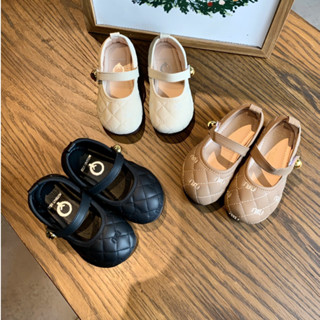 Giày búp bê cho bé gái mũi tròn khóa ngọc da chám cực xinh đế bệt da mềm