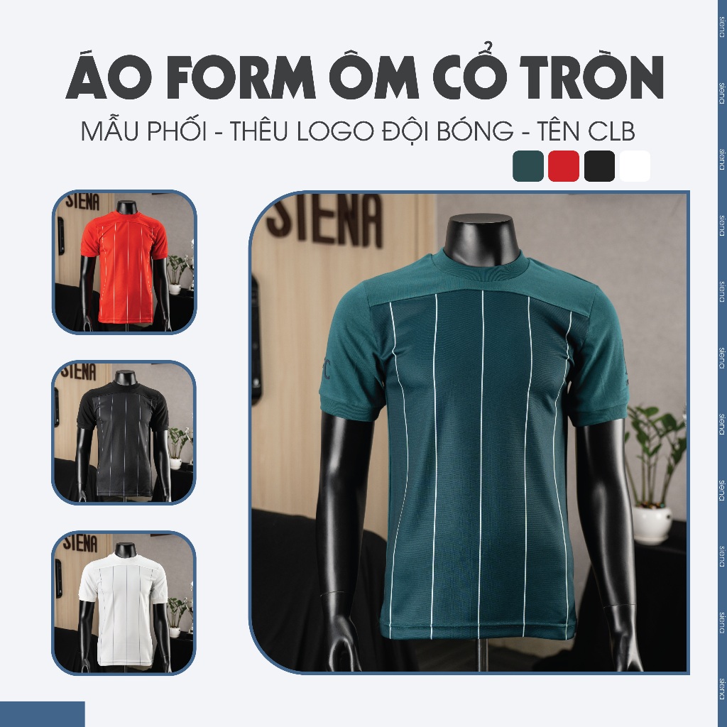 [SIENA] Áo LFC cổ tròn Form Ôm Logo 3D ống tay 4 màu thế thao