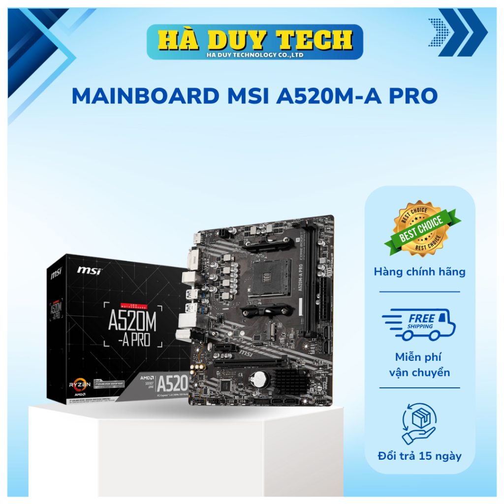 MAINBOARD MSI A520M-A PRO - Chính Hãng - BH 36T - Ha Duy Tech