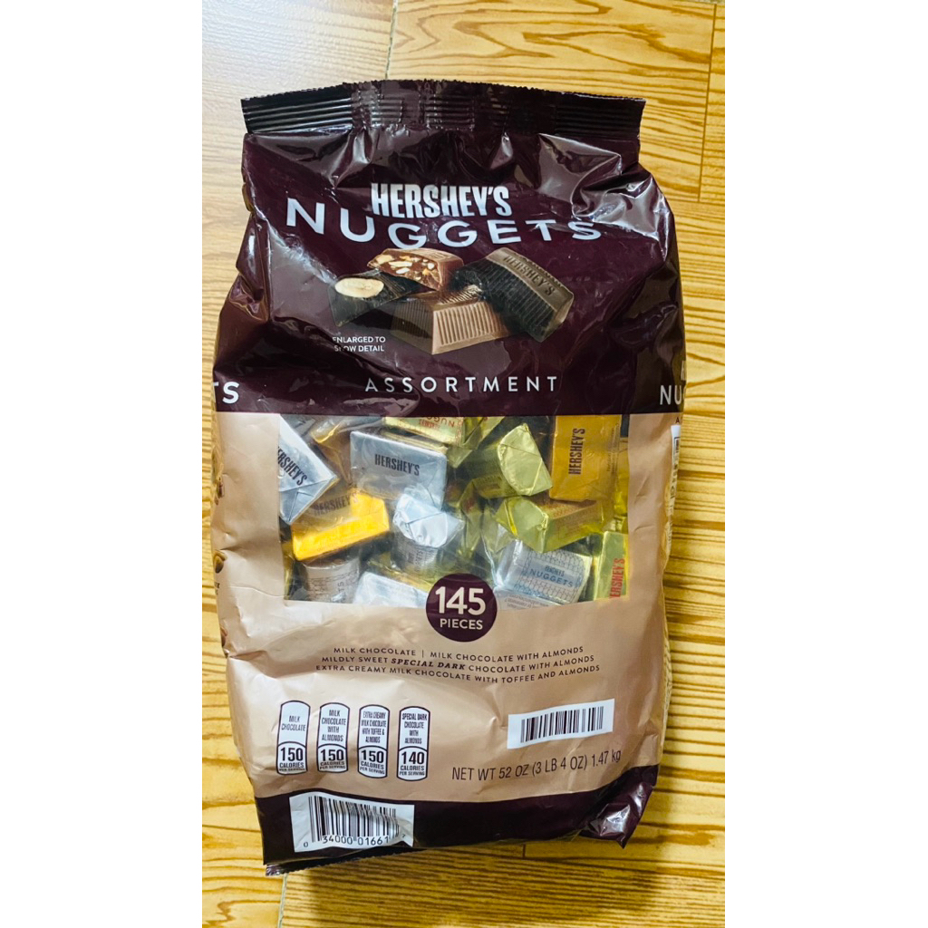 (date t10/26) Socola Hersheys Nuggets Assortment - 1.47kg - 4 Vị 145 Viên