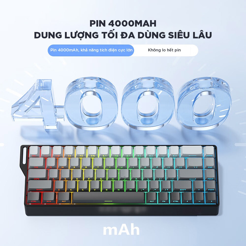 Bàn phím cơ không dây K68 Bluetooth có dây không dây 2.4G K68/81/87 PBT phím LED RGB Hỗ trợ hotwap Kết nối máy tính iPad | BigBuy360 - bigbuy360.vn
