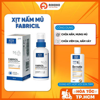  Chai Xịt Nấm Hỗ Trợ Giảm Viêm Da Mưng Mủ Cho Chó Mèo Alkin Fabricil 50ml - Aikoko 