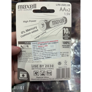 Combo 2 vỉ pin maxell akaline AAA/AA HÀNG CHÍNH HÃNG CÓ TEM CHỐNG HÀNG GIẢ