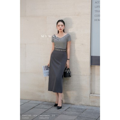 Áo Kiểu Nữ MY WAY Trễ Vai Cotton Sang Trọng 6MAT285w