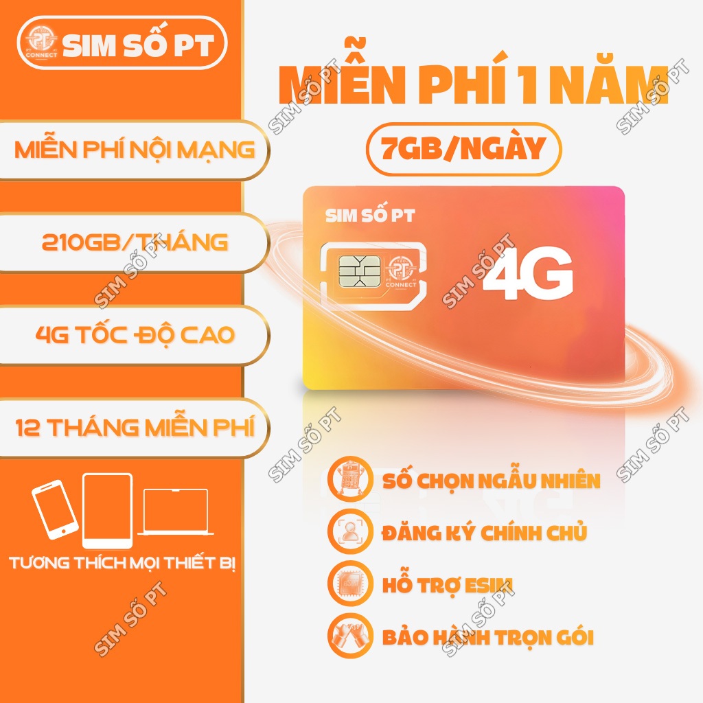 Sim 4G VNMB 7GB/ngày – Dùng 365 Ngày – Trọn Gói 1 Năm