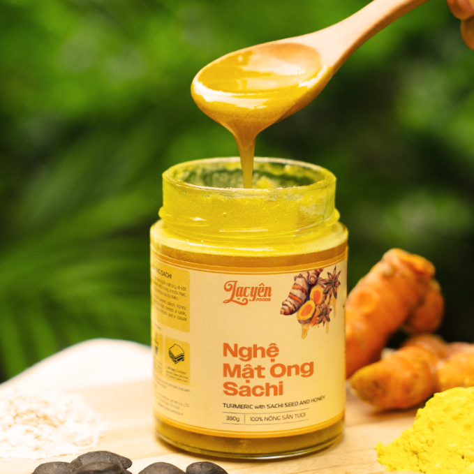 Mật Ong Nghệ Sachi Nguyên Chất Lạc Yên Foods, 100% Tinh Bột Nghệ & Mật Ong Nguyên Chất