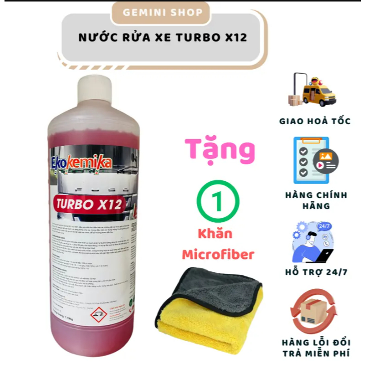 Dung Dịch Rửa Xe Không Chạm Cao Cấp Ekokemika Turbo X12
