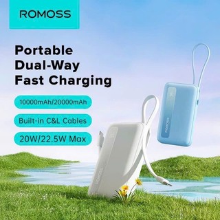Pin dự phòng romoss pac20 20.000mah sạc nhanh 22.5w kèm cáp sạc type c và iphone