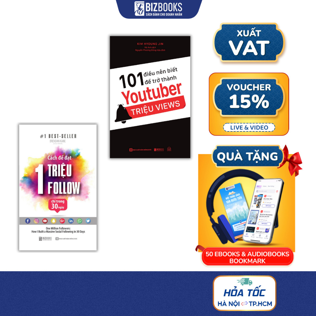 SÁCH 101 điều nên biết để trở thành Youtuber triệu views & Cách để đạt 1 triệu follow chỉ trong 30 n