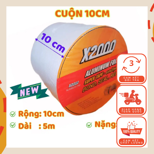 Băng Keo Chống Thấm Siêu Dính X2000 – Chính Hãng, Cuộn Rộng 10cm Dài 5m