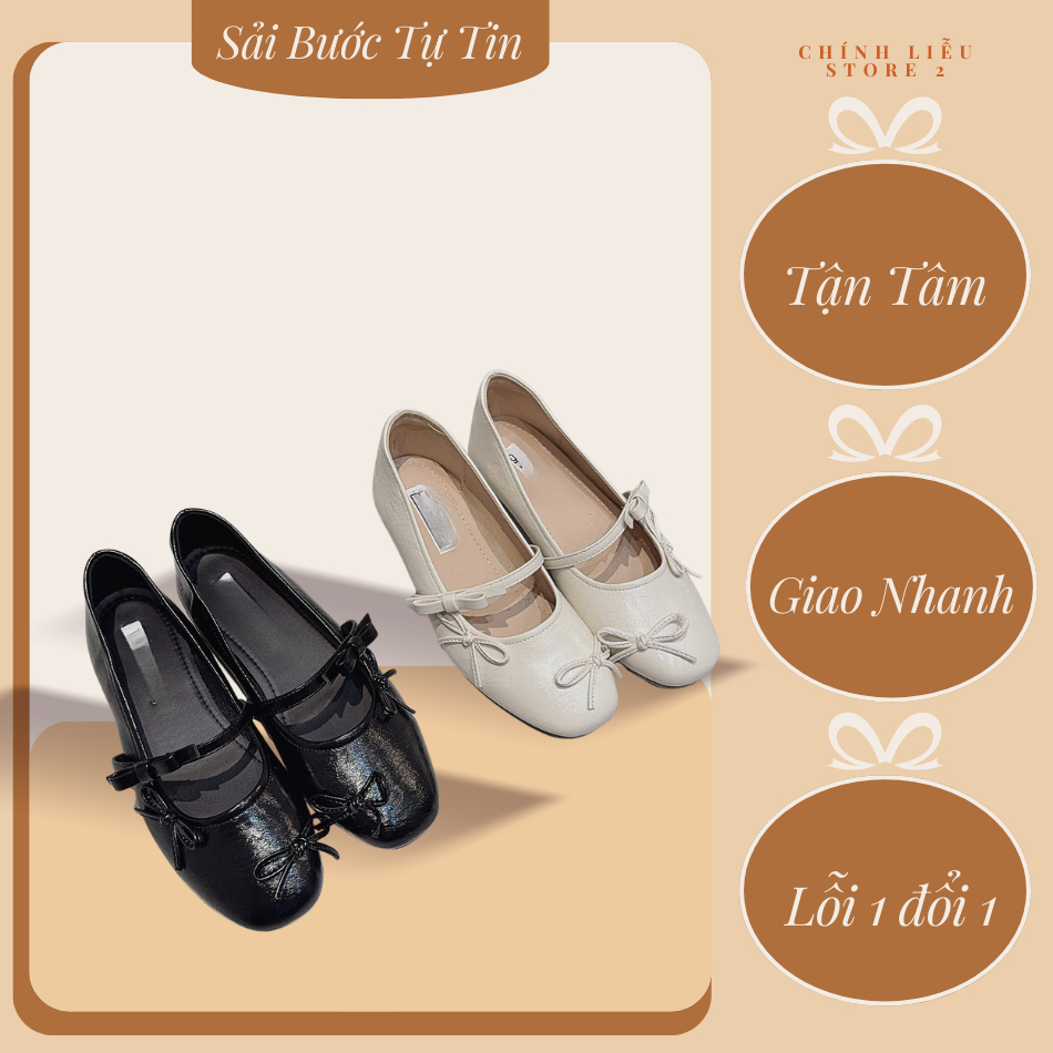 GIÀY BÚP BÊ MARY JANE 2 NƠ – SIÊU XINH, NỮ TÍNH – CL STORE 2