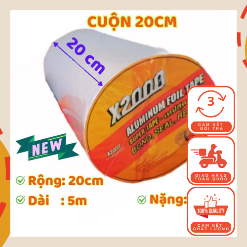 Băng Keo Chống Thấm Siêu Dính X2000 – Chính Hãng, Cuộn Rộng 20cm Dài 5m